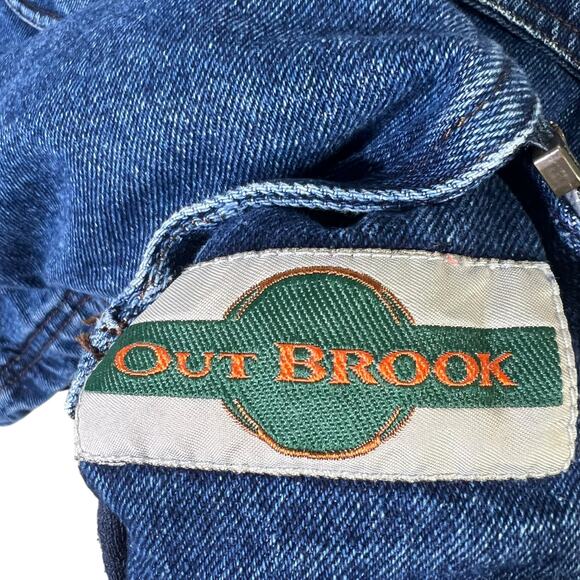 Vintage Out Brook Dark Wash Denim Hooded Jacket Womens M Blue Streetwear Casual - Picture 6 of 7